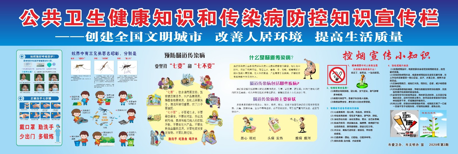 2020年公共卫生健康知识和传染病防控知识宣传及宣传栏